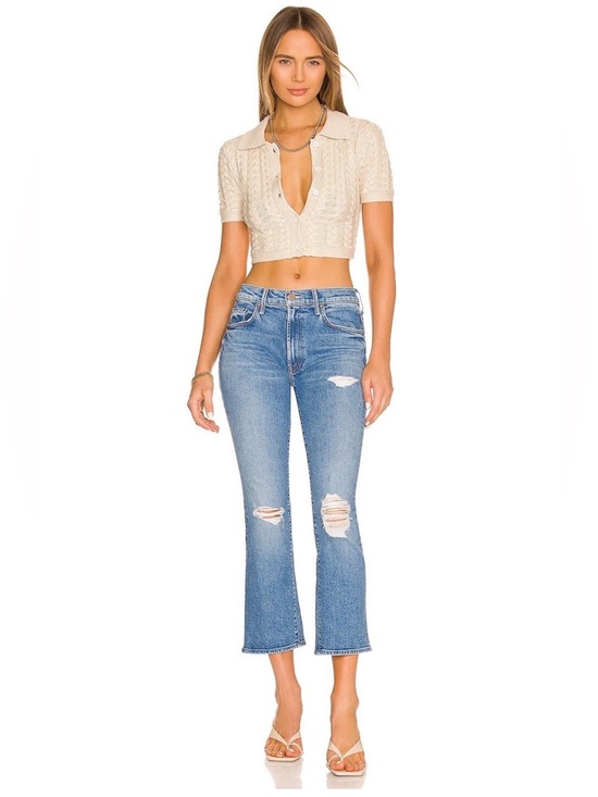 MOTHER Denim - Mother The Insider Ankle jeans in Bloom And Doom Sz 28 Blue ripped